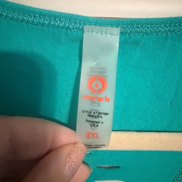 Mono B Aqua Cut-Out Tank Top - Picture 3 of 3